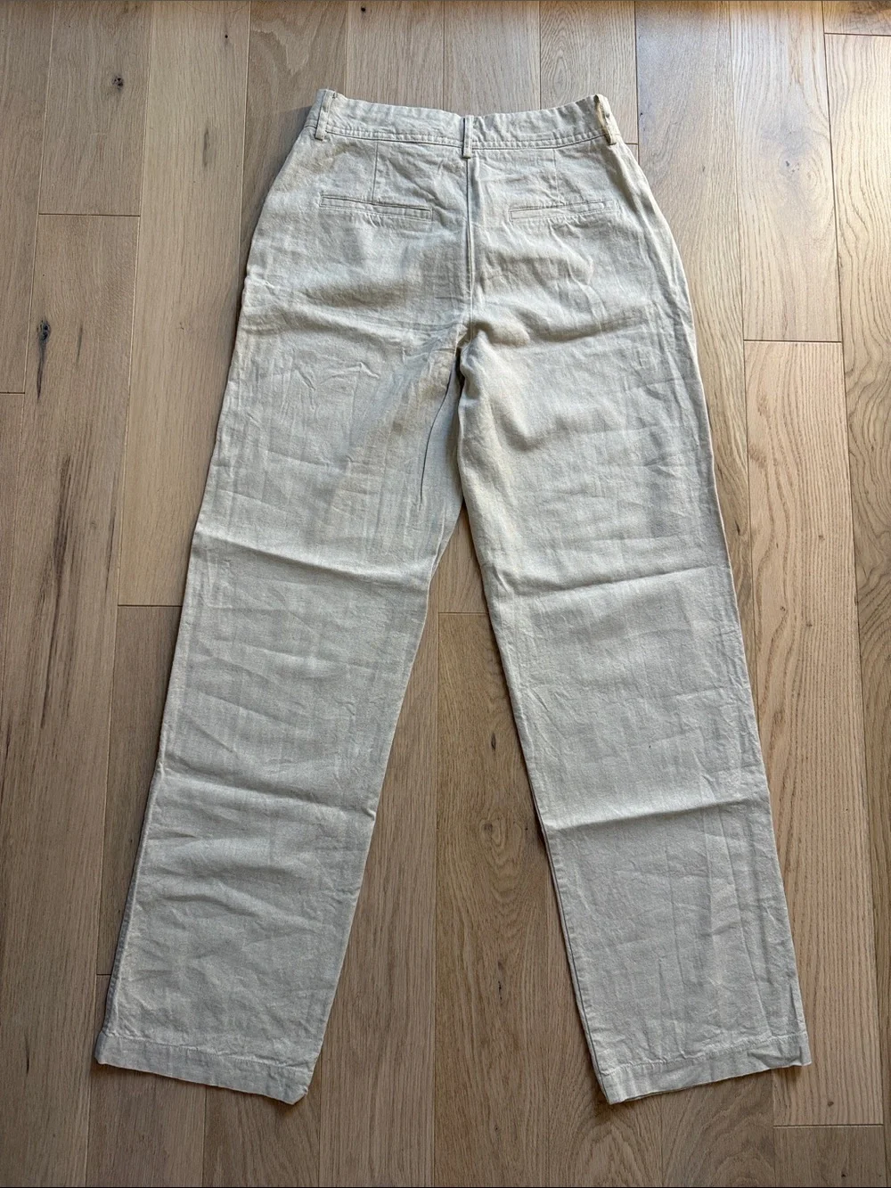 Zara Mid-Rise Linen Blend Lightweight Pants Euro Summer Coastal Grandma